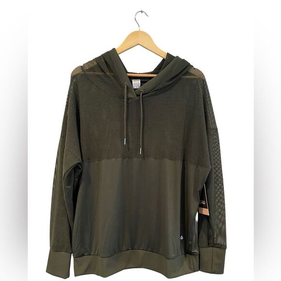 Cali Sport - Olive Green Mesh Hoodie - Picture 1 of 10